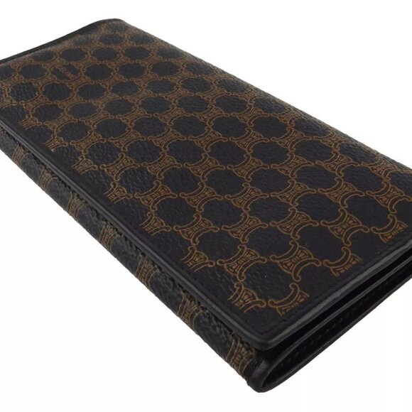 CELINE wallet macadam beige PVC ?~ leather Authentic used - Picture 2 of 8